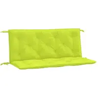 vidaXL Coussins de banc de jardin 2 pcs. Vert clair 120x50x7 cm tissu Oxford