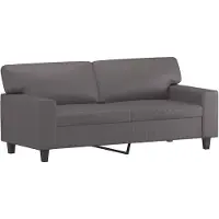 vidaXL Canapé 2 places Gris 140 cm Similicuir