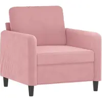 vidaXL fauteuil rose 60 cm velours