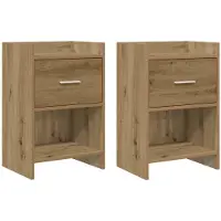 vidaXL Tables de chevet 2 pcs Chêne artisanal 40 x 30 x 60 cm
