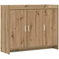 vidaXL Buffet en chêne Artisan 98,5 x 33 x 80 cm, aggloméré