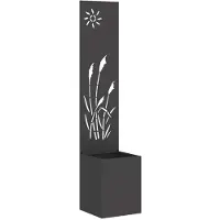 vidaXL Toile pare-vue jardin noir 32 x 140 cm