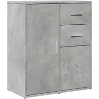 vidaXL Sideboards 2 pcs. Gris béton 60x31x70 cm Bois composite