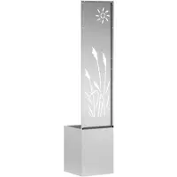 vidaXL Écran de confidentialité de jardin Fretwork Argent 32 x 140 cm
