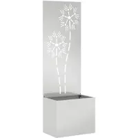 vidaXL Écran pare-vue pour jardin Floral Argent 50 x 32 x 150 cm