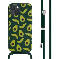 IMoshion Coque design en silicone avec cordon pour Apple iPhone 15 - Avocado Green