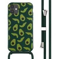 IMoshion Coque design en silicone avec cordon pour Apple iPhone 11 - Avocado Green