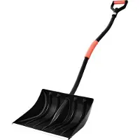 Vevor Pelle à neige , 420x340 mm Pelle à neige avec poignées en forme de D & lame en aluminium, pelle à neige, pelle à neige, outil de déneigement pour jardin, voiture, camping en plein air