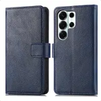 IMoshion Étui de télephone portefeuille de luxe pour Samsung Galaxy S26 Ultra - Bleu foncé