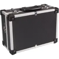 Perel Mallette à outils en aluminium - 320 X 230 X 155 Mm - 11,4 L - Noir