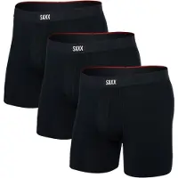 Saxx Vibe Xtra Brief Fly Boxers 3 Units Noir S Homme