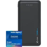 XLayer Powerbank Micro 20000mAh batterie recharge rapide chargeur externe