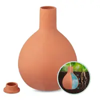 Relaxdays Olla, 7,5 l, terre cuite, arrosage au niveau des racines, jardinière surélevée et serre, moins de perte d'eau, pot en terre cuite, terre cuite