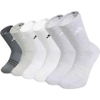 Adidas Chaussettes de sport 'CUSHIONED CREW 6 PAIR PACK' gris clair / gris chiné / noir / blanc