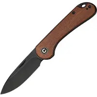 CIVIVI Elementum Slip Joint C18062AJ-3 Black Stonewashed, Guibourtia Wood, couteau de poche slipjoint