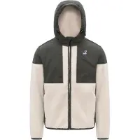 K-way - Veste bi-matière - Samson 4.0 Orsetto Green Blackish Ecru en Nylon - Taille M - Vert