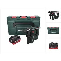Metabo BH 18 LTX BL 16 Perceuse à percussion sans fil 18 V 1,3 J SDS-plus Brushless + 1x Batterie 10,0 Ah + Coffret MetaBOX - sans chargeur