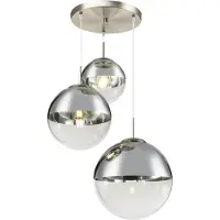 Globo Lampe pendante à 3 lampes Varus nickel