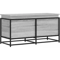 vidaXL Boîte de rangement avec couvercle Gris Sonoma 100x40x51,5 cm