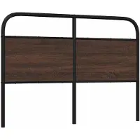 vidaXL Tête de lit de rechange aspect chêne brun 135 cm acier et bois composite