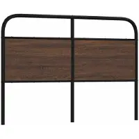 vidaXL Tête de lit de rechange aspect chêne brun 120 cm acier et bois composite