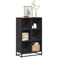 vidaXL Bibliothèque noir 65,5x33x107,5 cm bois d'ingénierie