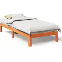 vidaXL Lit en bois massif sans matelas pin brun cireux 80x200 cm