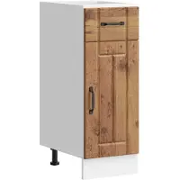 vidaXL Armoire basse de cuisine Lucca imitation vieux bois Matériau dérivé du bois