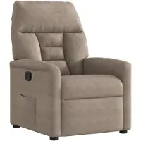 vidaXL Fauteuil relax taupe tissu microfibre