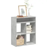 vidaXL Bibliothèque gris béton 66x31x80 cm bois d’ingénierie
