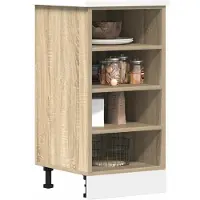 vidaXL Armoire basse Riga Chêne Sonoma 40x44,5x81,5 cm Matériau dérivé du bois