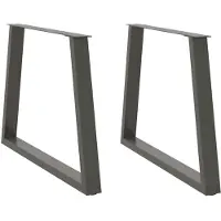 vidaXL Pieds de table de salle à manger en V 2 pièces Anthracite 90x(72-73,3) cm Acier
