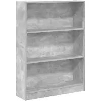 vidaXL Bibliothèque gris béton 80x24x109 cm bois d'ingénierie