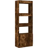 vidaXL Buffet haut 63x33x180 cm chêne fumé bois d'ingénierie