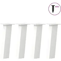 vidaXL Pieds de table basse 4 pcs. Blanc 30 cm Acier