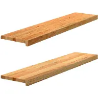 vidaXL Marches d'escalier 2 pcs marron clair 110x25x2 cm chêne massif