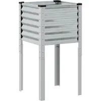 vidaXL Jardinière de jardin 45 x 45 x 88 cm Acier galvanisé