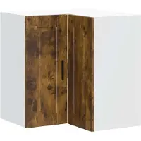 vidaXL Armoire d'angle de cuisine Porto Chêne fumé Matériau dérivé du bois