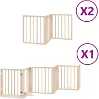 vidaXL 12 pcs. porte pour chien Pliable 600 cm bois de peuplier