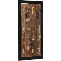 vidaXL Porte-manteau multicolore 40x2x80 cm bois massif récupération