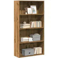 vidaXL Bibliothèque chêne artisanal 80x30x152 cm bois d'ingénierie