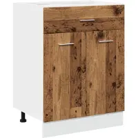vidaXL Armoire basse Lyon imitation vieux bois 60x46x81,5 cm Matériau dérivé du bois