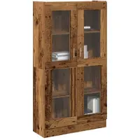 vidaXL Buffet haut vieux bois 82,5x30,5x150 cm bois d'ingénierie
