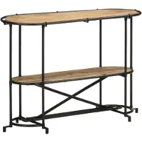 vidaXL Table console 110x42x76 cm bois massif de manguier brut