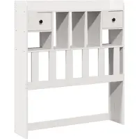 vidaXL Tête de lit avec espace de rangement Blanc 75 cm Pin massif