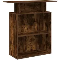 vidaXL Comptoir de réception chêne fumé 100x40x104 cm bois composite