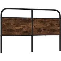 vidaXL Tête de lit de rechange Chêne fumé 150 cm Acier et bois composite