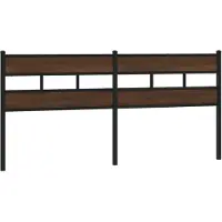 vidaXL Tête de lit marron imitation chêne 180 cm Acier et bois composite