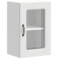 vidaXL Armoire de cuisine suspendue avec porte vitrée Kalmar Blanc Matériau dérivé du bois