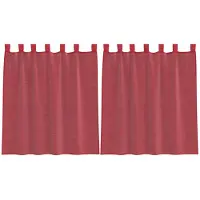 vidaXL Voile Rideaux avec poches pour tringles 2 pcs. Bordeaux